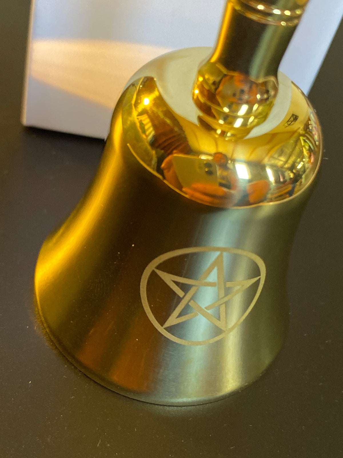 Brass Ritual Bell with Pentagram