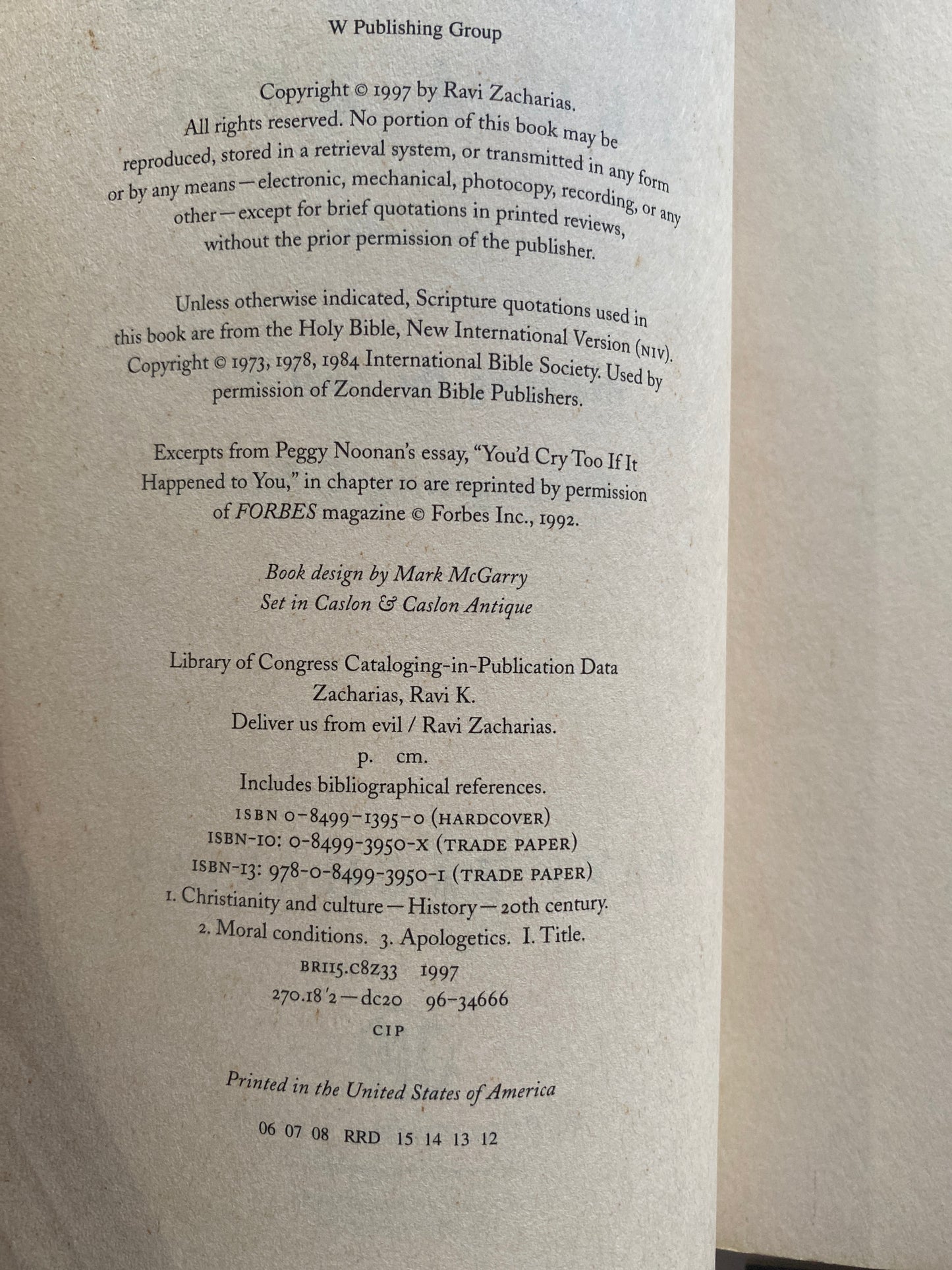 Deliver Us From Evil by Ravi Zacharias & Frank Peretti