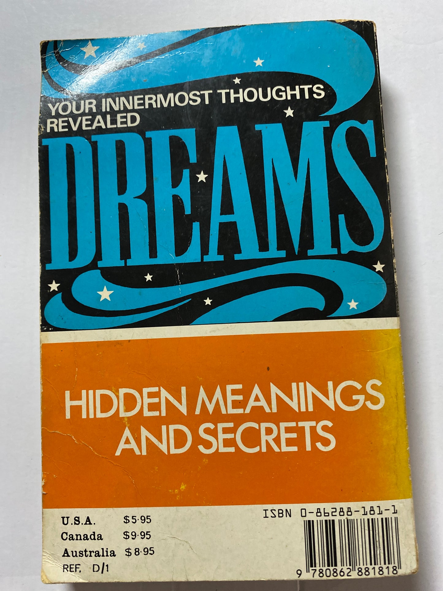 Dreams: Hidden Meanings and Secrets by E. Kroiz 1987 Great Britain first edition