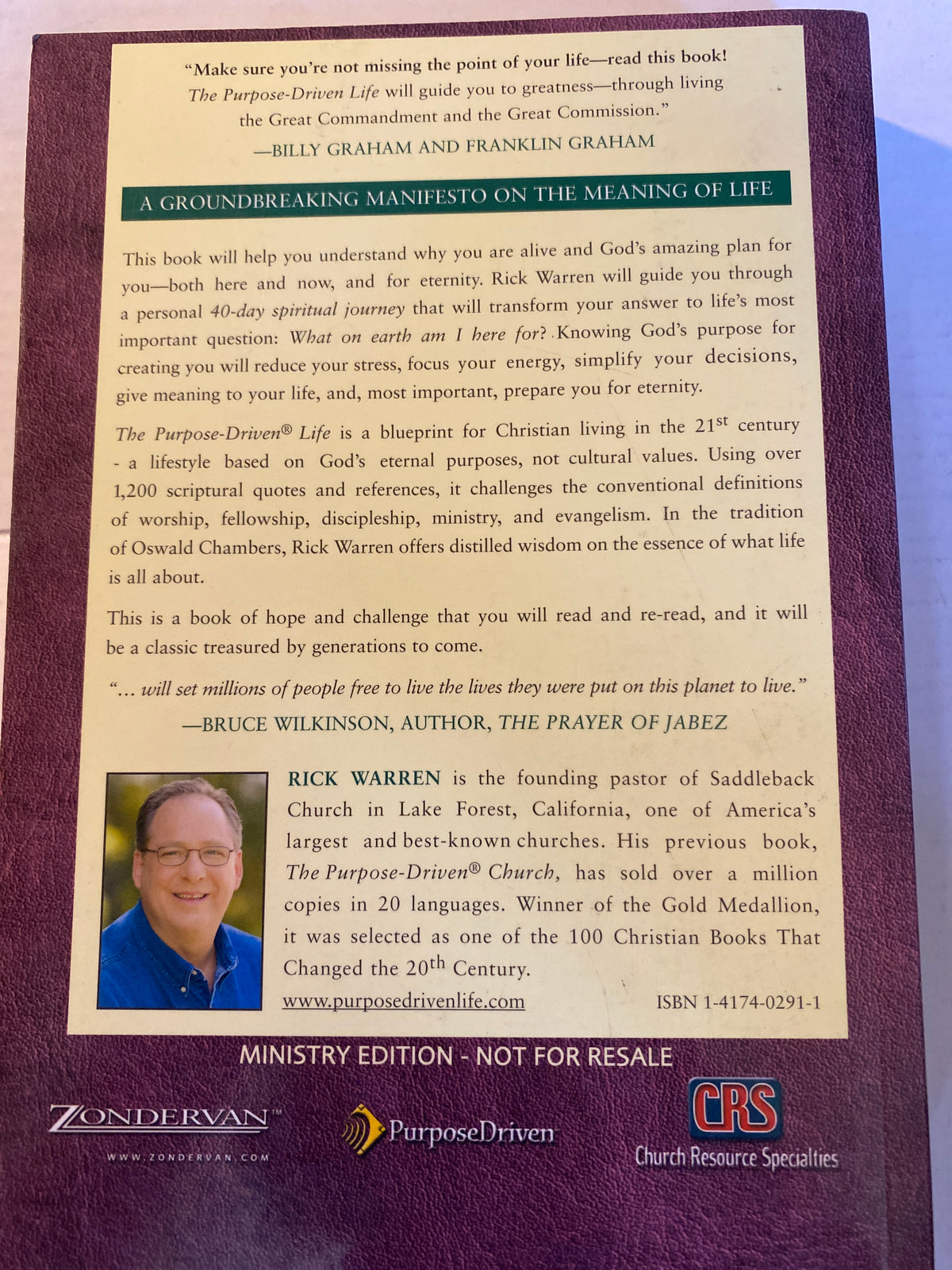 The Purpose Driven Life by Rick Warren | Pre-Loved Book
