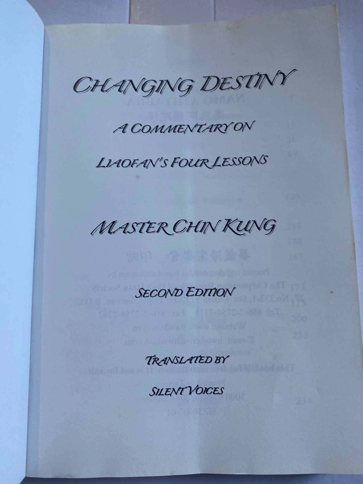 Changing Destiny: Liaofan's Four Lessons by Venerable Master Chin Kung (2nd Edition)