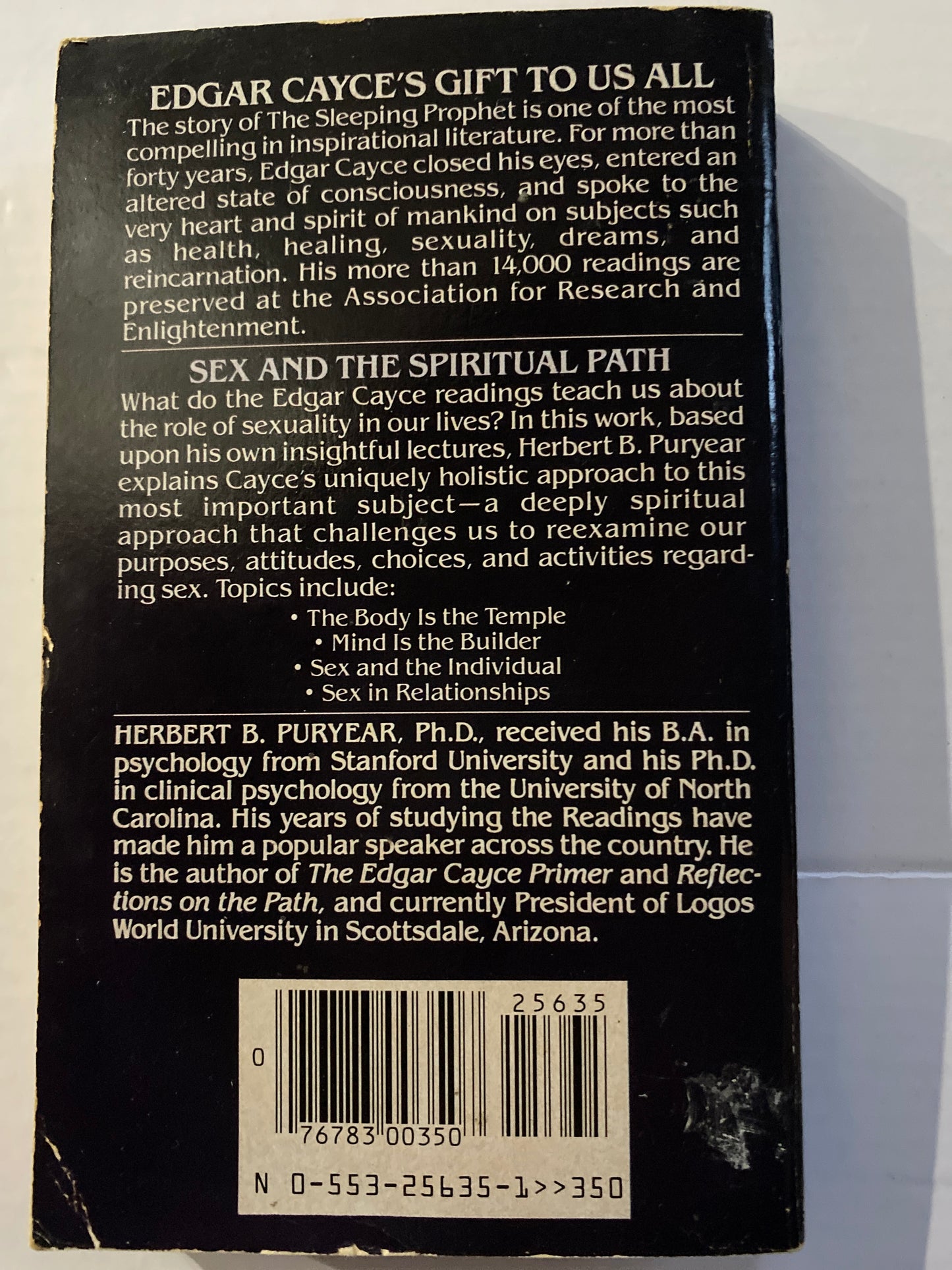 Sex and the Spiritual Path By Herbert Puryear