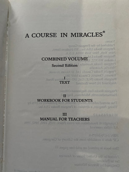 A Course in Miracles: Combined Volume by Helen Schucman & William Thetford