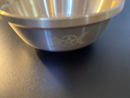 Offering Bowl with Triple Moon and Pentacle