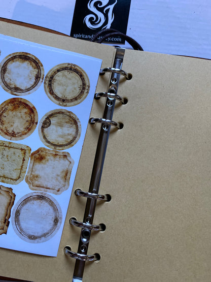 Architectural Floral Journal Notebook Wrap Closure with Pen Included