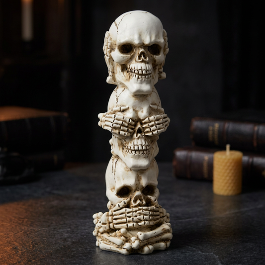 Skull Heads Polyresin Incense Burner
