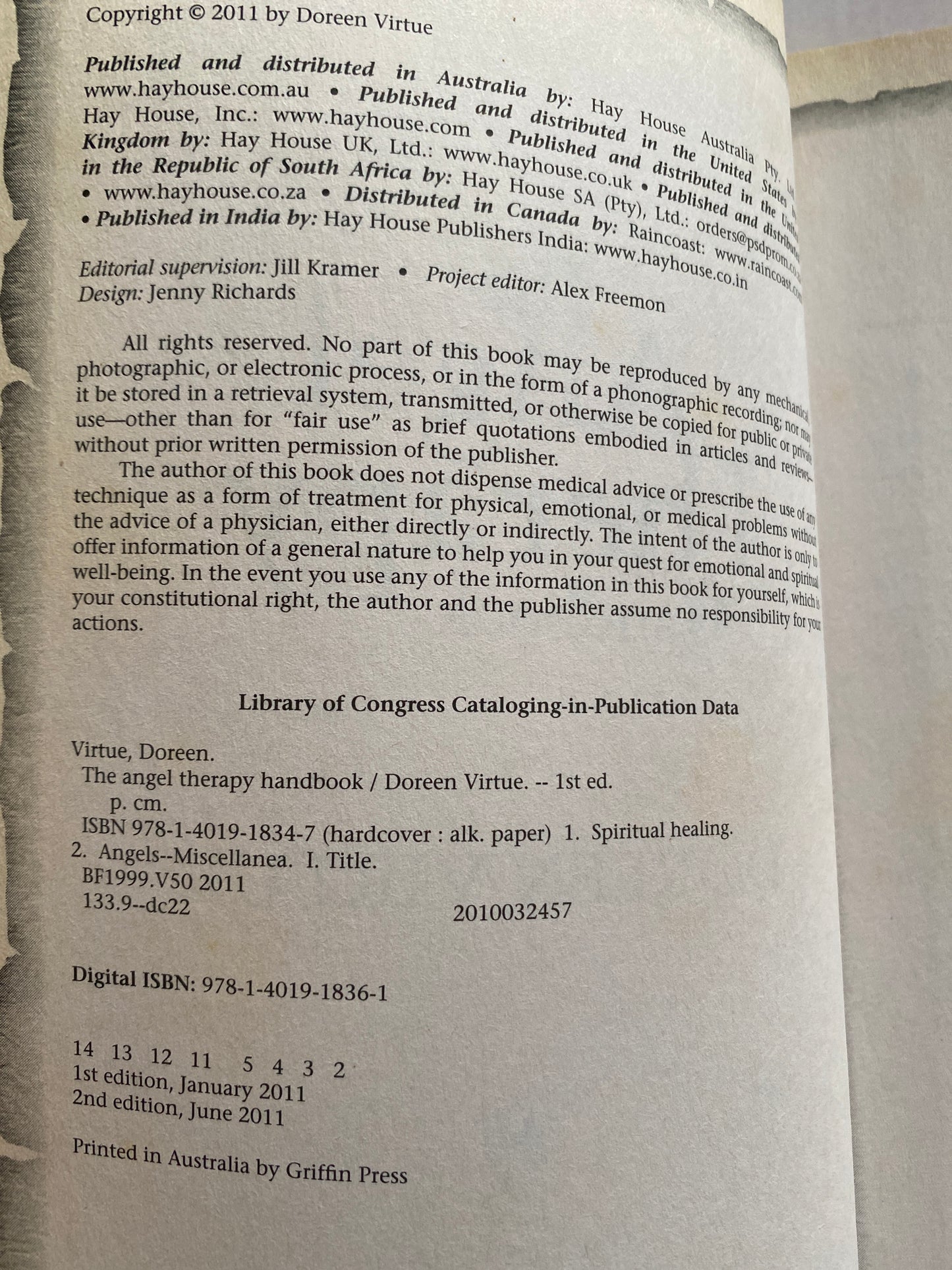 The Angel Therapy Handbook by Doreen Virtue