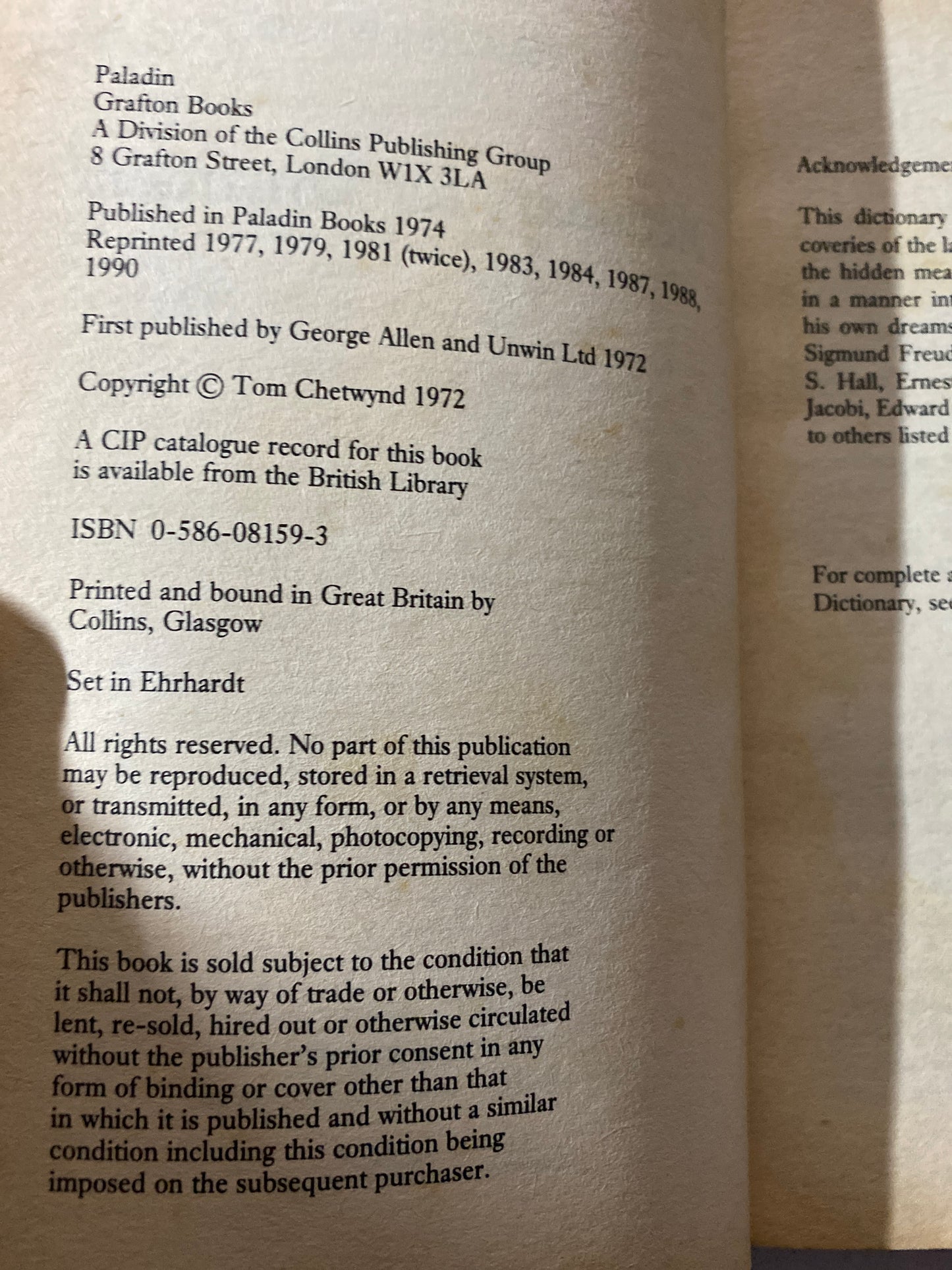 Dictionary for Dreamers by Tom Chetwynd