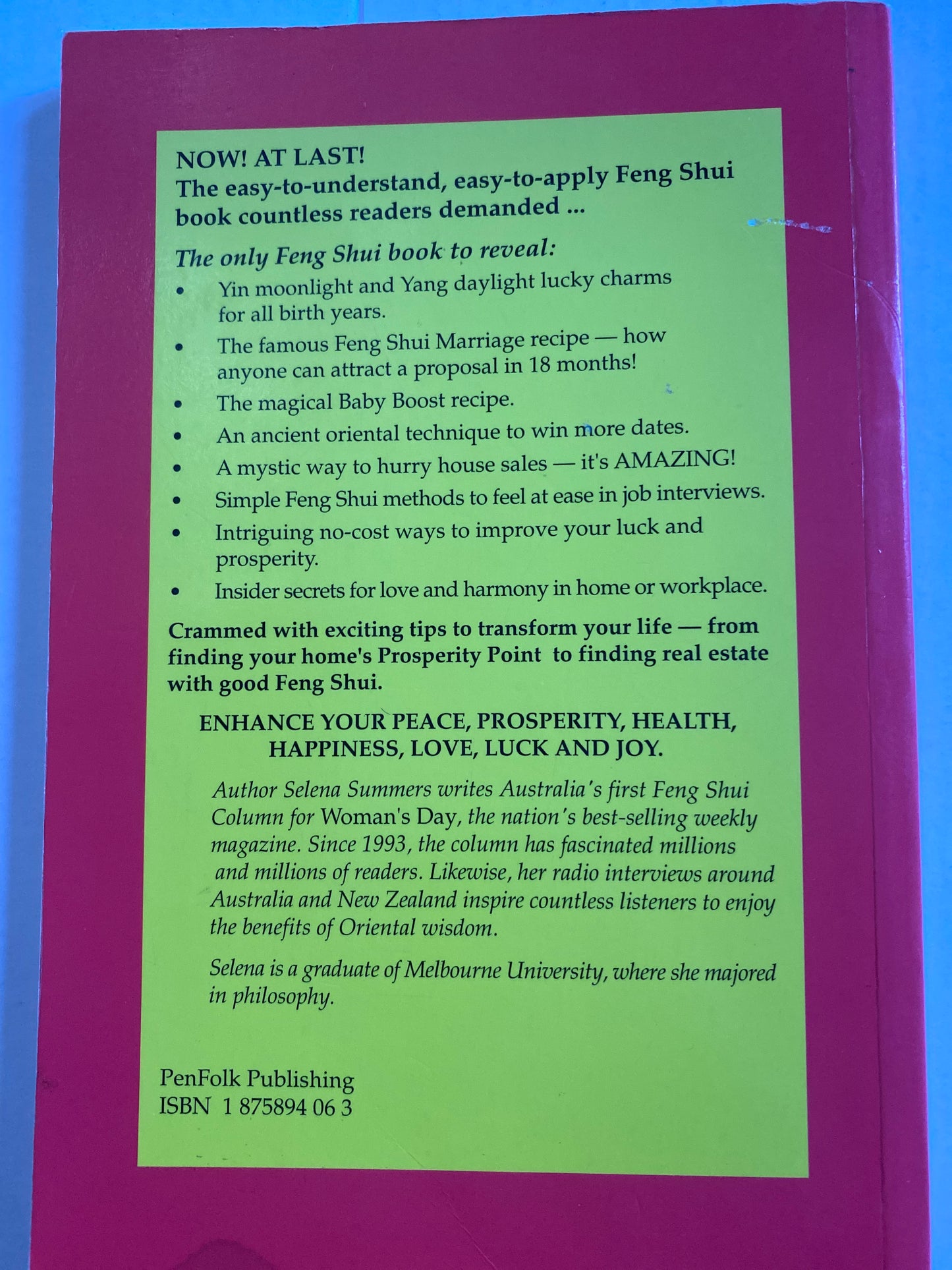 Feng Shui in Five Minutes by Selena Summers