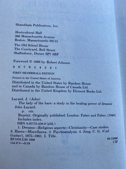 The Lady of the Hare by John Layard 1988 paper back 1st edition