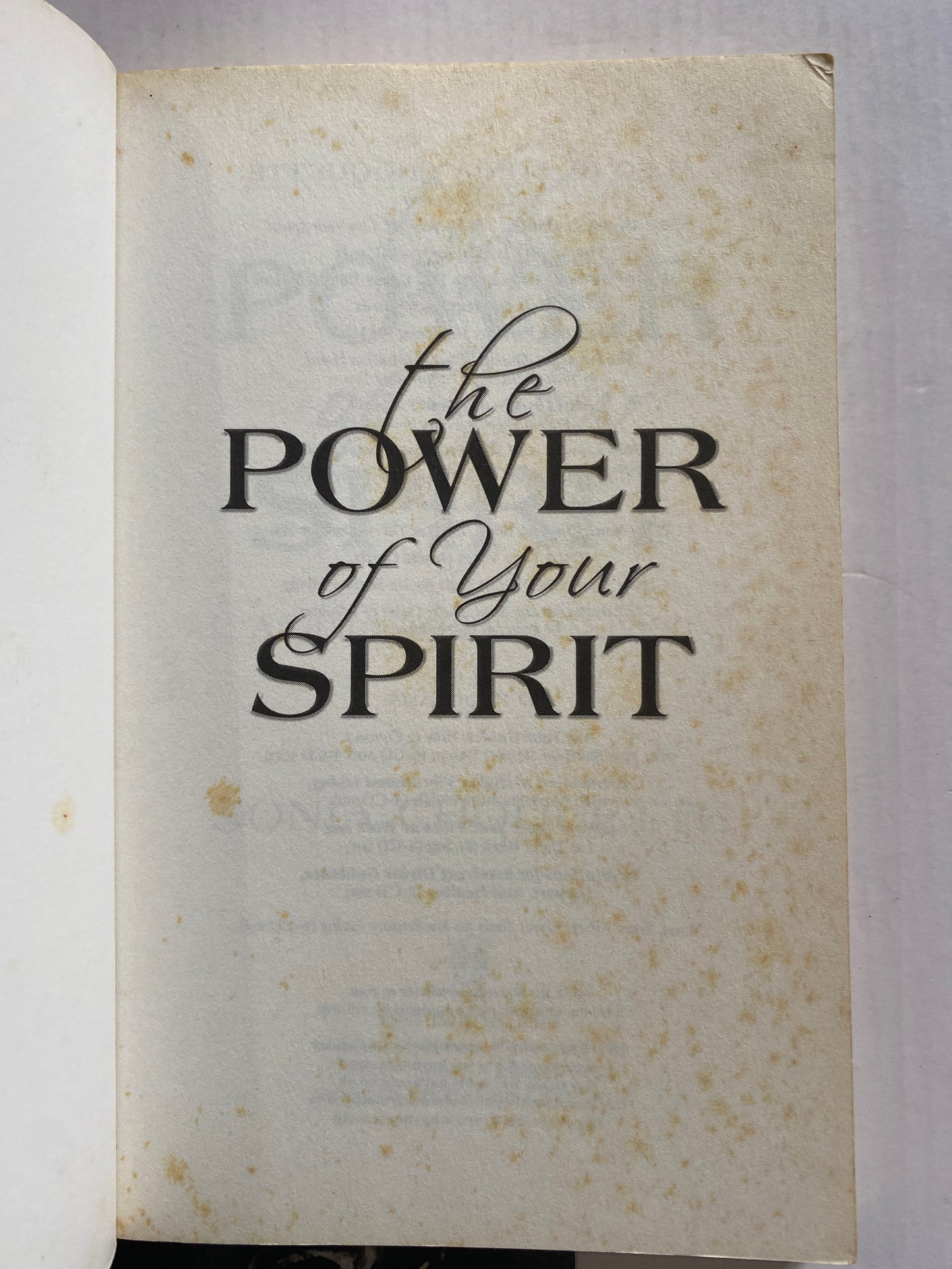 The Power of Your Spirit by Sonia Choquette