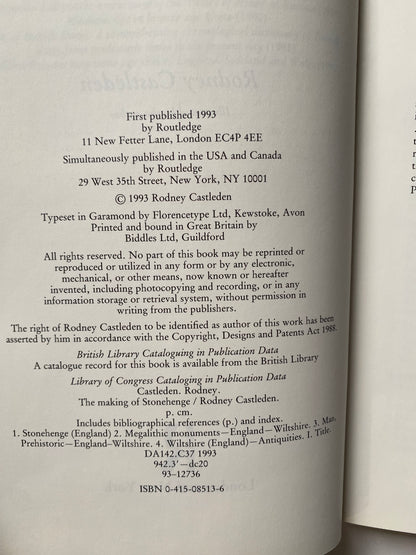 The Making of Stonehenge by Rodney Castleden (1993)