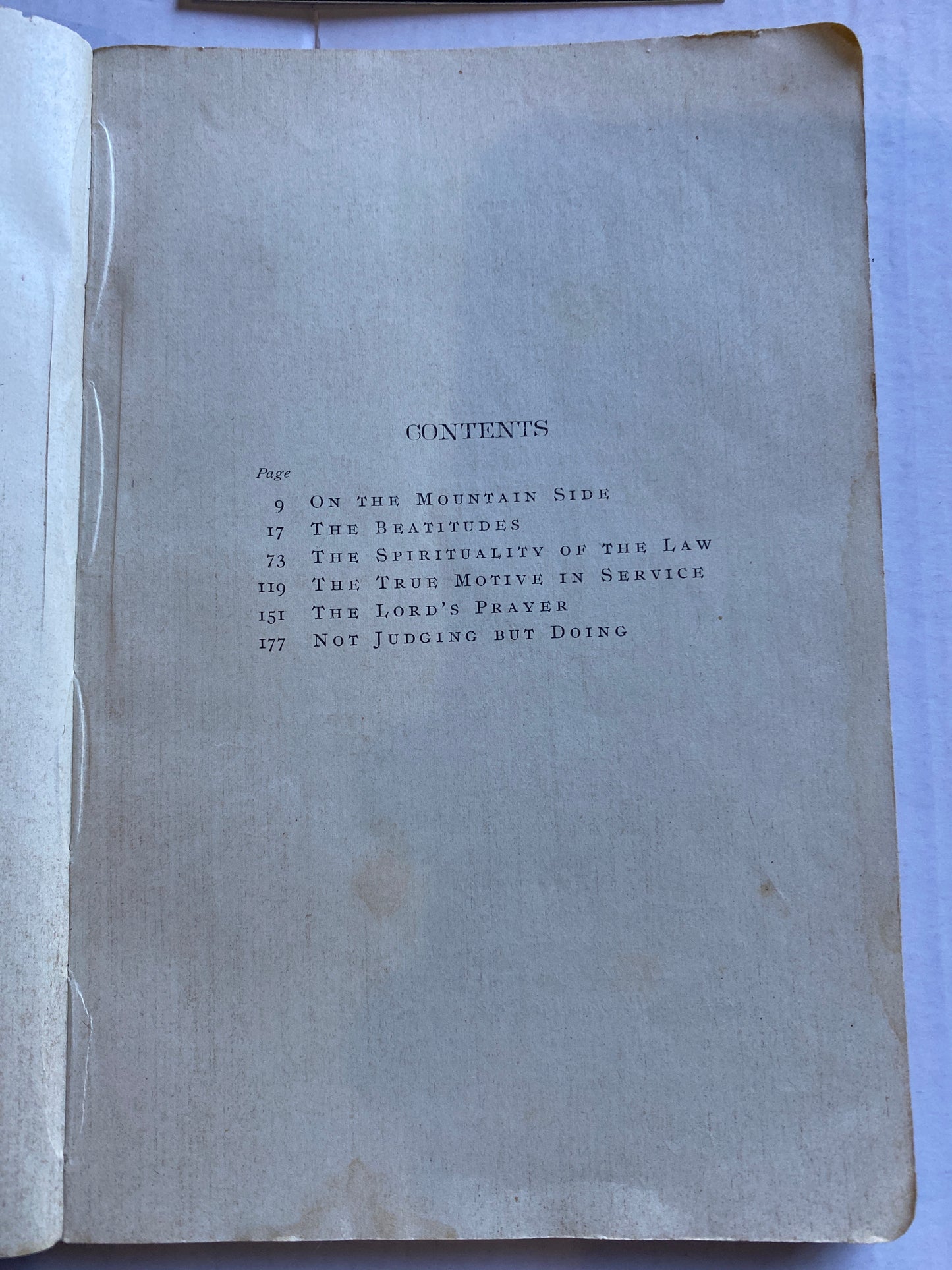 Antique Thoughts from the Mount of Blessing - Ellen G. White (Price One Shilling Edition)
