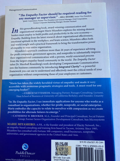 The Empathy Factor: Your Competitive Advantage for Personal, Team, and Business Success by Marie R. Miyashiro