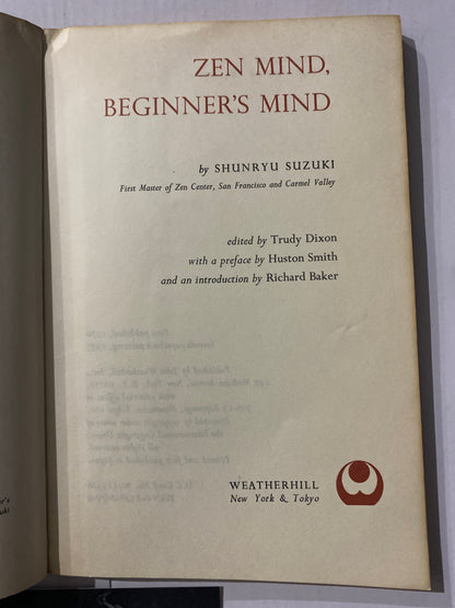 Zen Mind, Beginner's Mind by Shunryu Suzuki