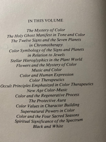 Healing and Regeneration Through Color by Corinne Heline
