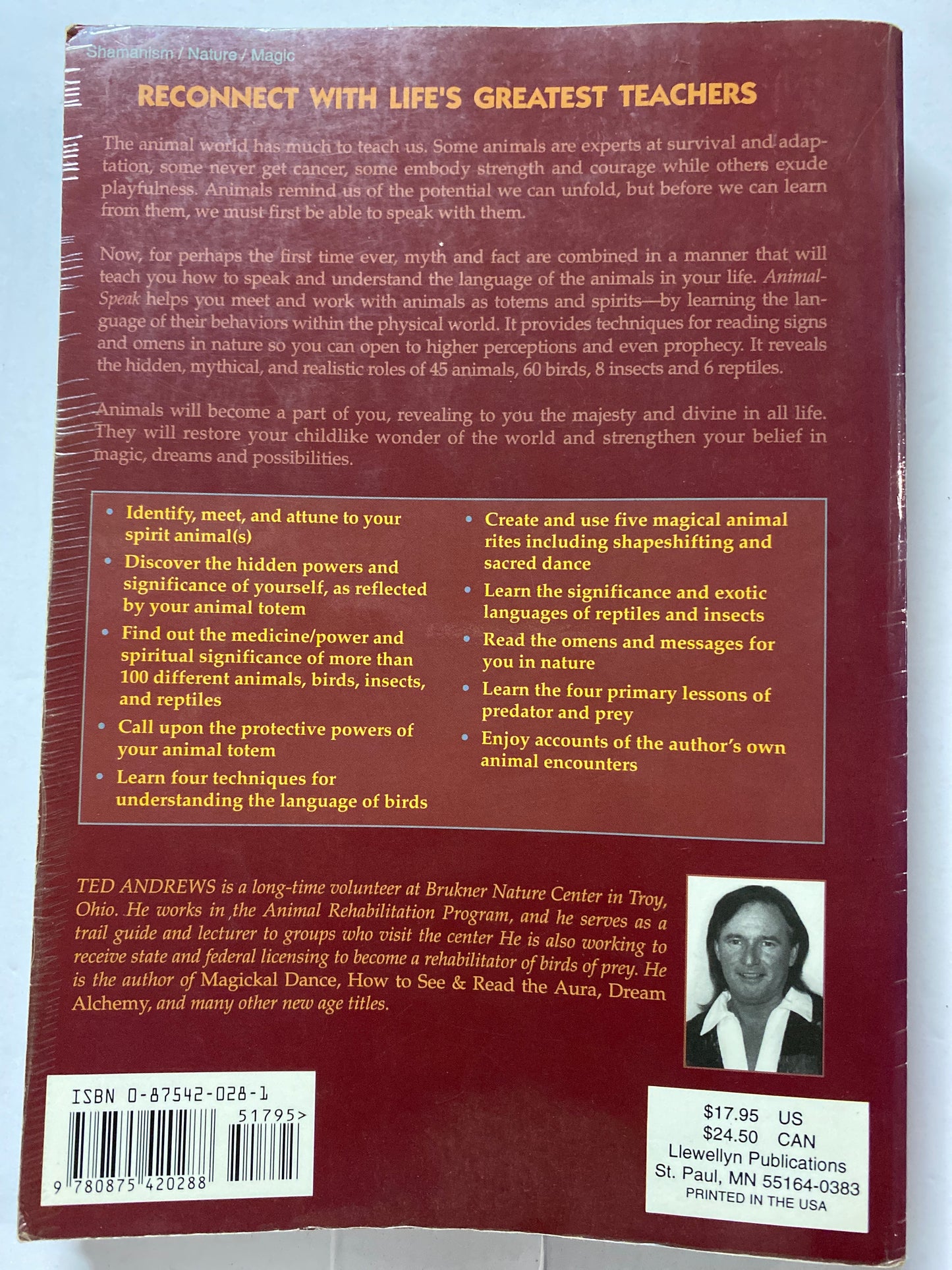 Animal Speak: The Spiritual and Magical Powers of Creatures Great and Small by Ted Andrews