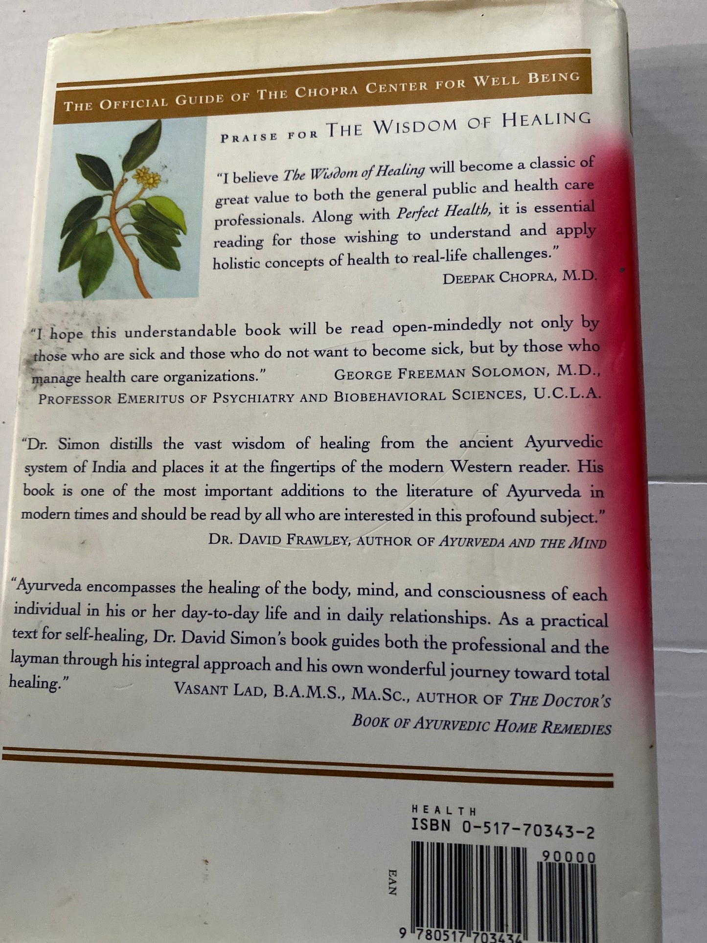The Wisdom of Healing: A Natural Mind-Body Program for Optimal Wellness by David Simon