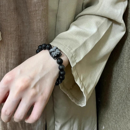 Obsidian Lion Dance Bracelet Protection Bracelet