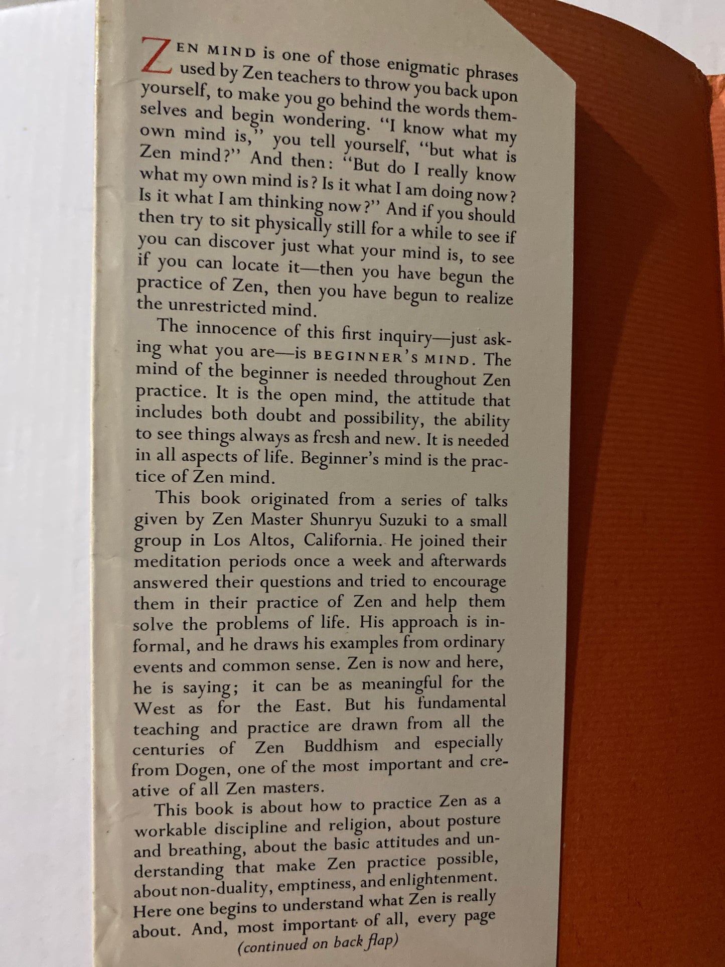 Zen Mind, Beginner's Mind by Shunryu Suzuki