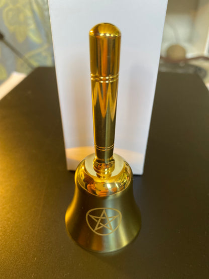 Brass Ritual Bell with Pentagram