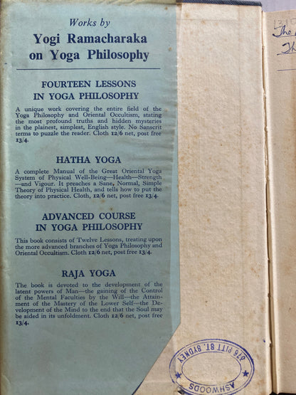 A Series of Lessons in Raja Yoga -  Yogi Ramacharaka (William Walker Atkinson) 1969 Rare collectable