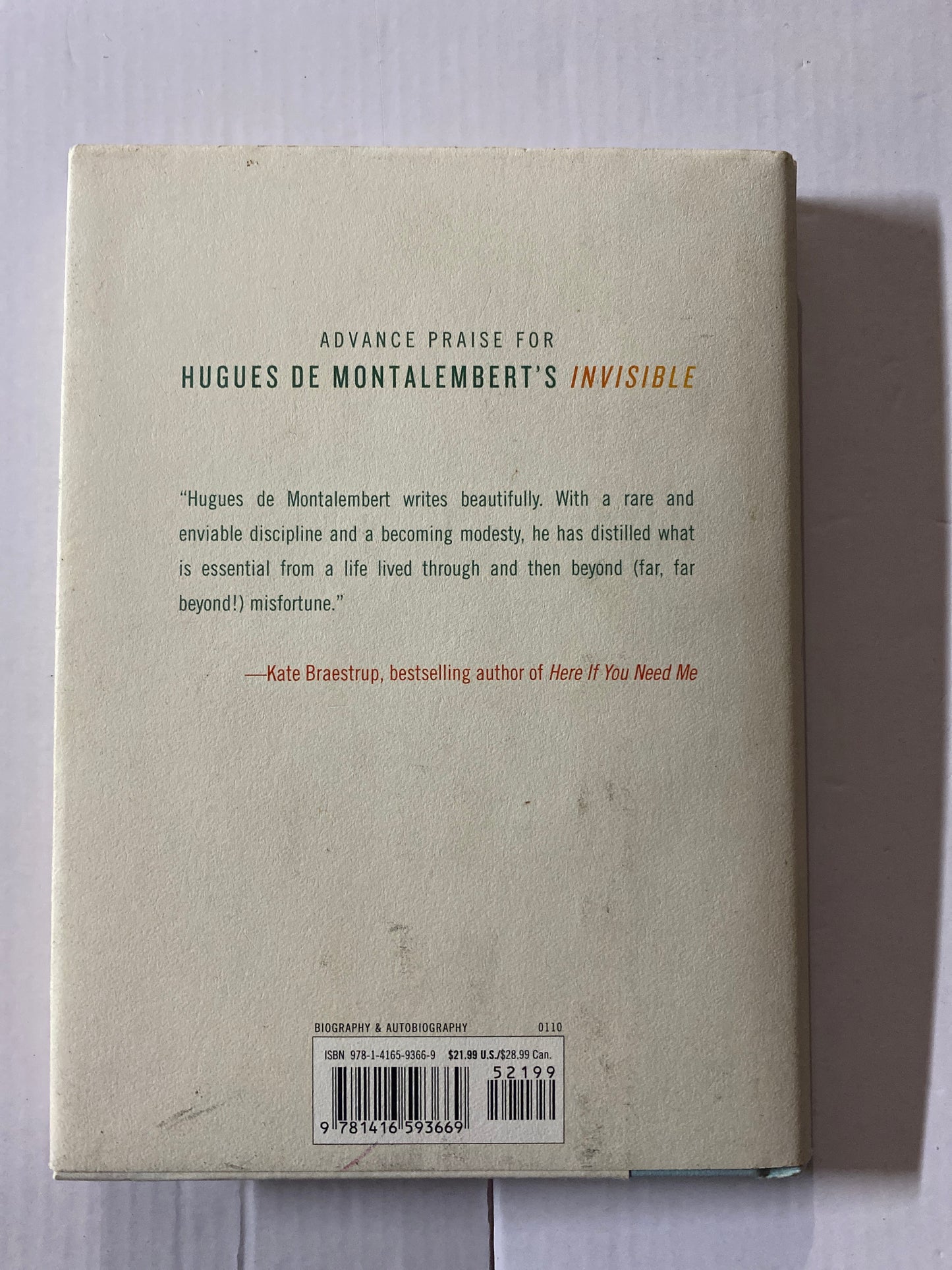 Invisible: A Memoir by Hugues de Montalembert