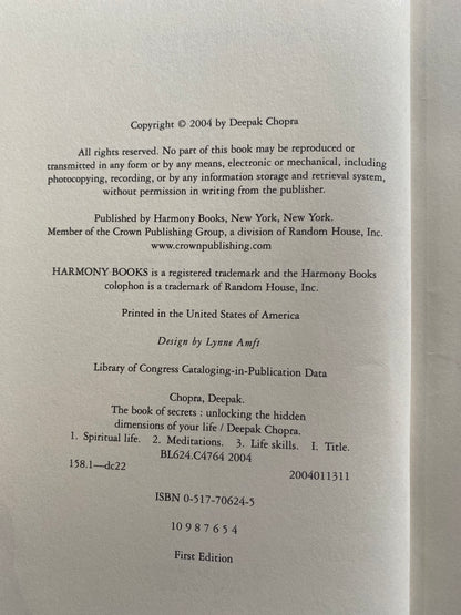 The Book of Secrets by Deepak Chopra