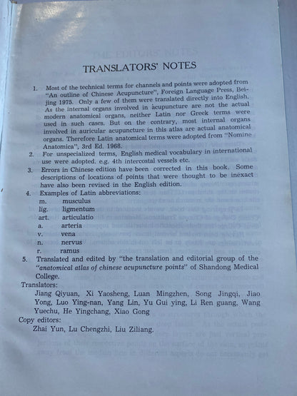 Anatomical Atlas of Chinese Acupuncture Points by Chen Jing