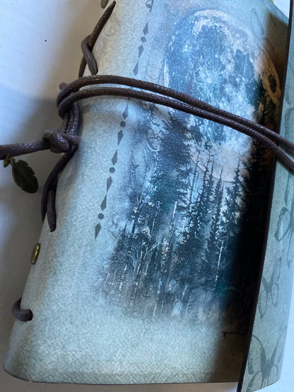 Moonlit Forest Butterfly Journal Notebook Wrap Closure Pen Included