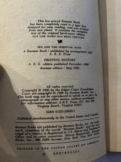 Sex and the Spiritual Path By Herbert Puryear