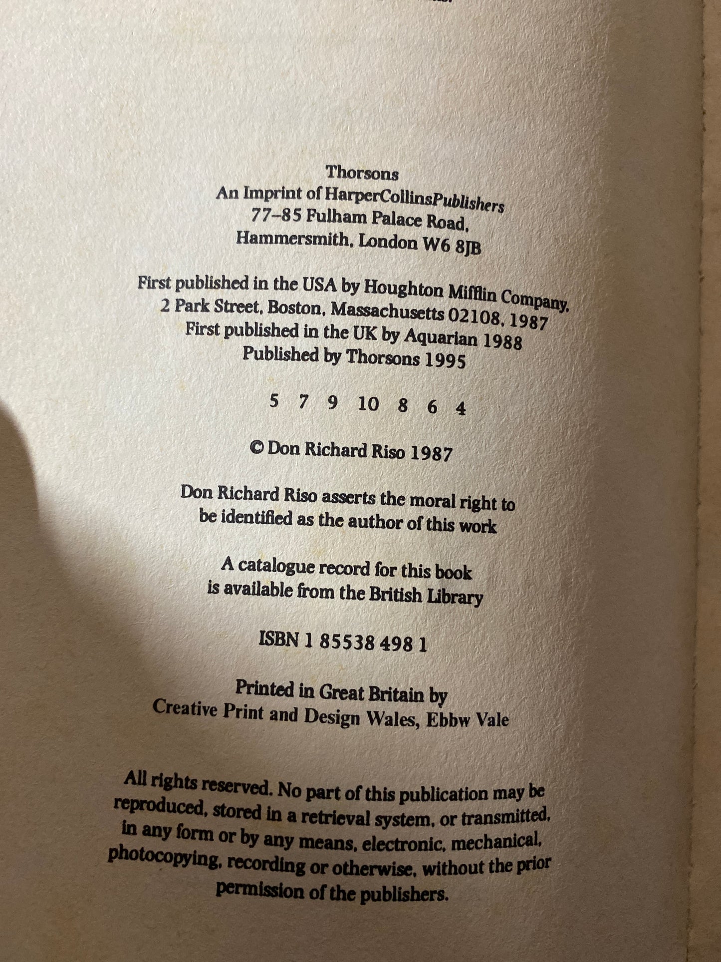 The Enneagram: Discovering Your Personality Type by Don Richard Riso