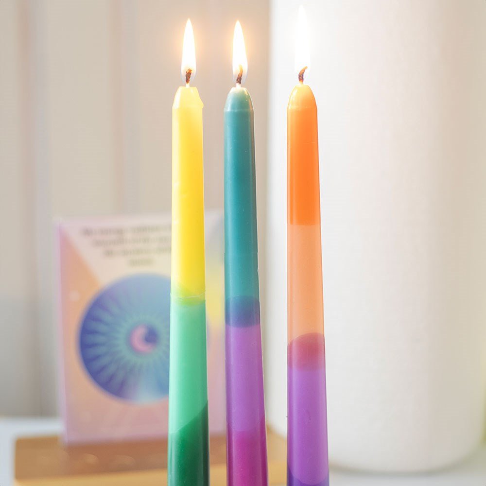 Aura Energy Hand-Dipped Taper Candles – Set of 3