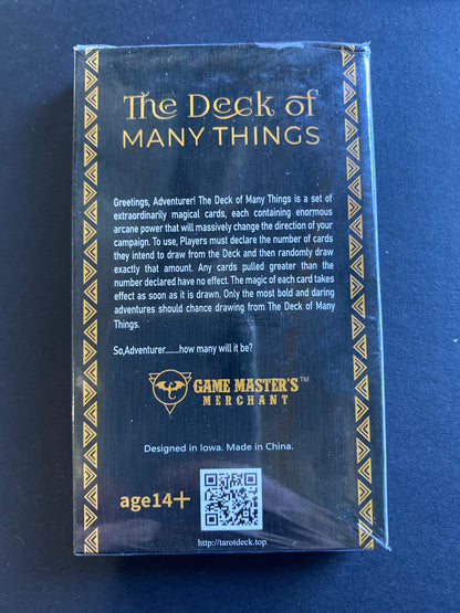 The mini deck of many things Style Cards