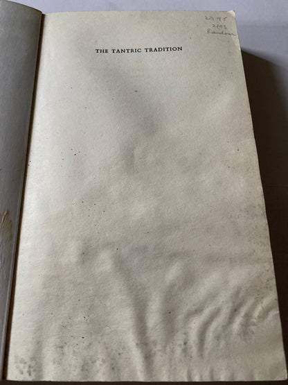 The Tantric Tradition by Agehananda Bharati