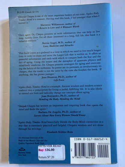 Ageless Body, Timeless Mind: The Quantum Alternative to Growing Old by Deepak Chopra