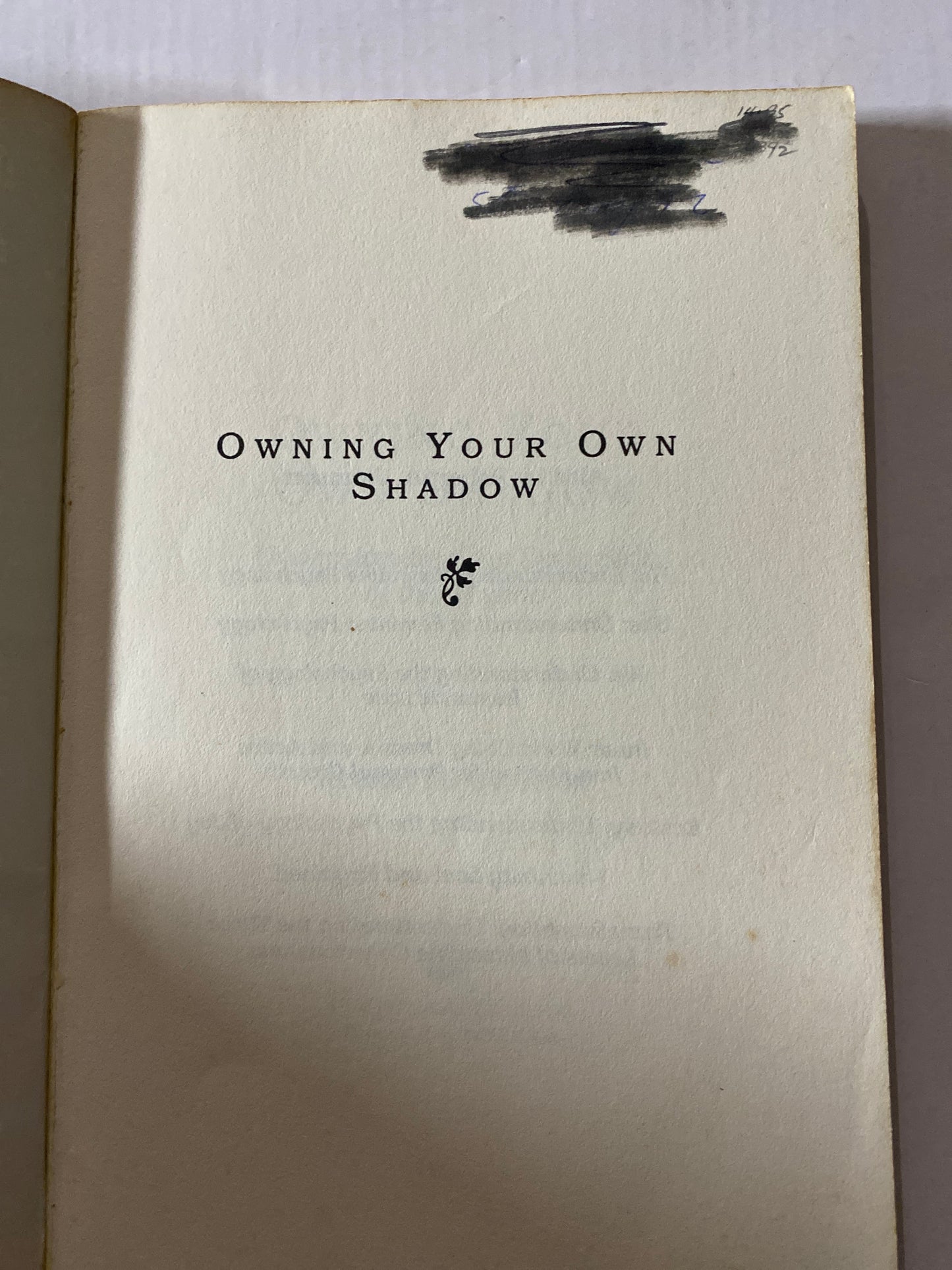 Owning Your Own Shadow: Understanding the Dark Side of the Psyche by Robert A. Johnson