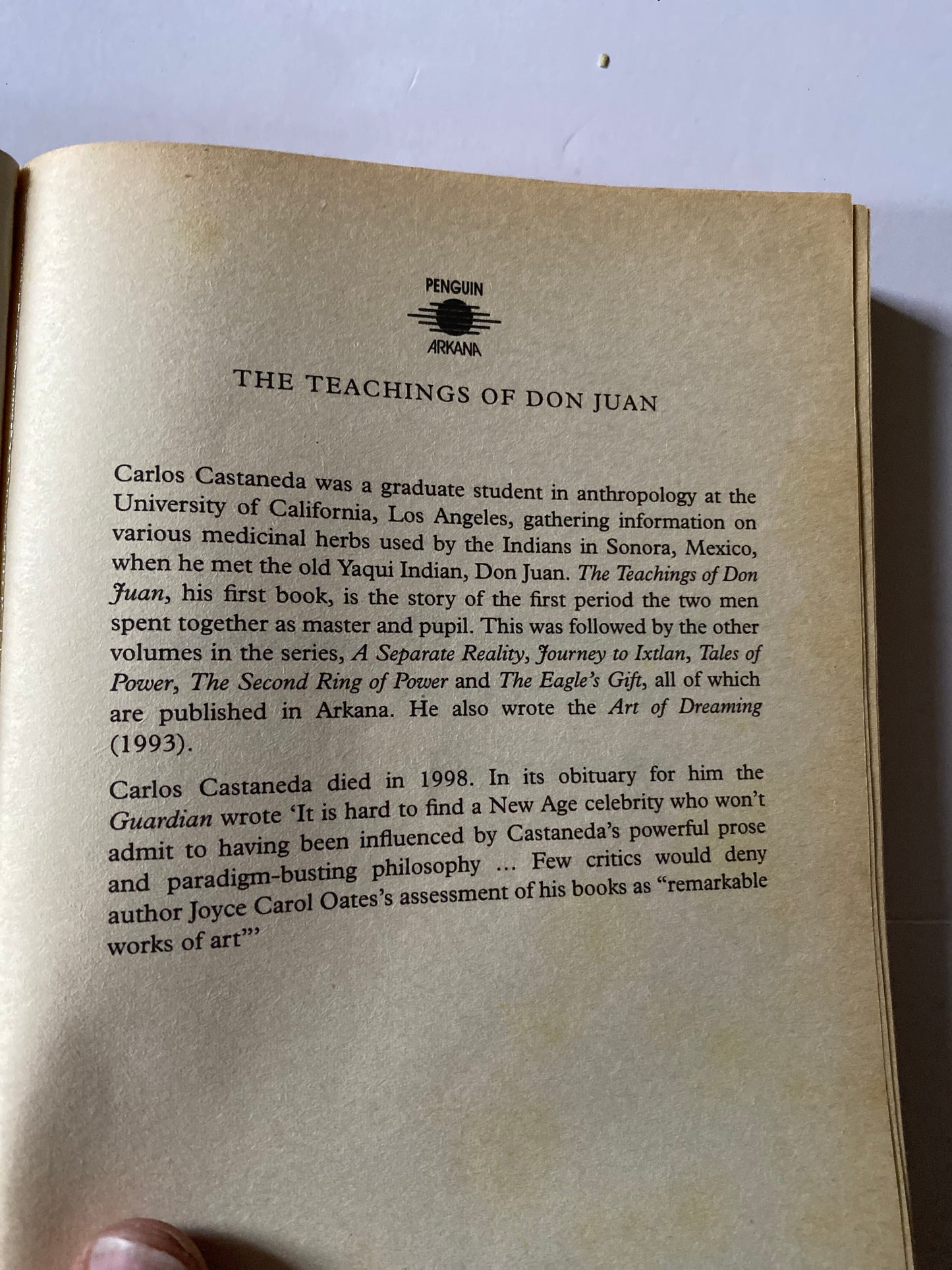 The Teachings of Don Juan: A Yaqui Way of Knowledge by Carlos Castaneda
