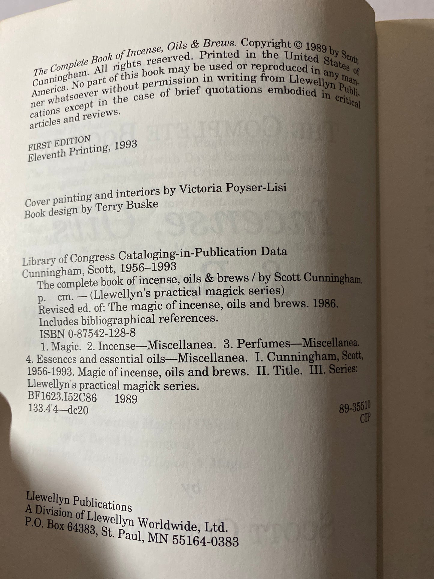 The Complete Book of Incense, Oils and Brews by Scott Cunningham