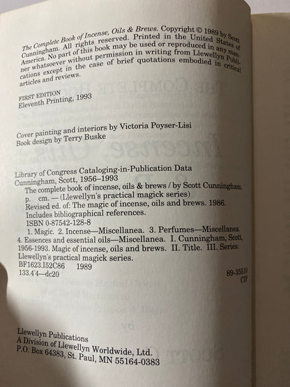 The Complete Book of Incense, Oils and Brews by Scott Cunningham