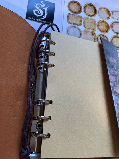 Architectural Floral Journal Notebook Wrap Closure with Pen Included