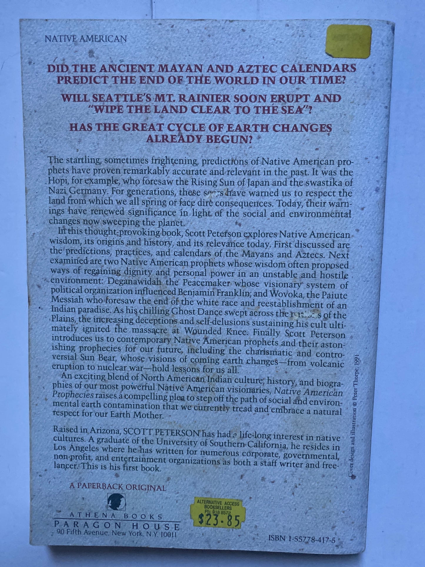 Native American Prophecies by Scott Peterson