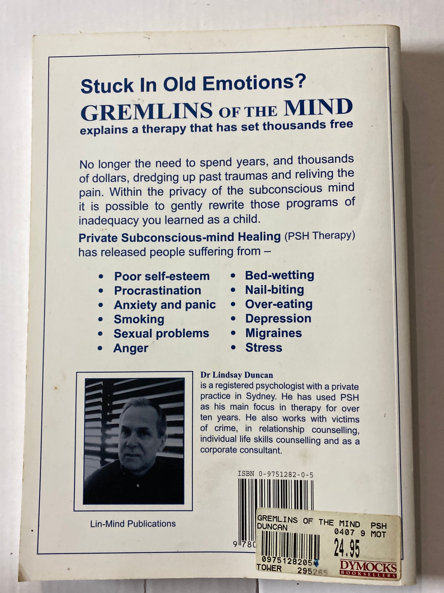 Gremlins of the Mind: PSH Therapy for Subconscious Change by Dr Lindsay Duncan