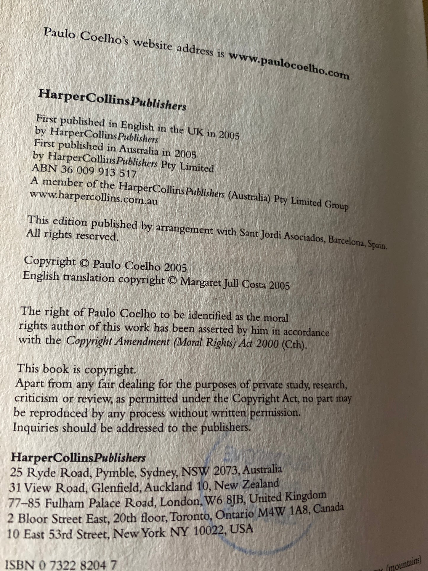 The Zahir by Paulo Coelho
