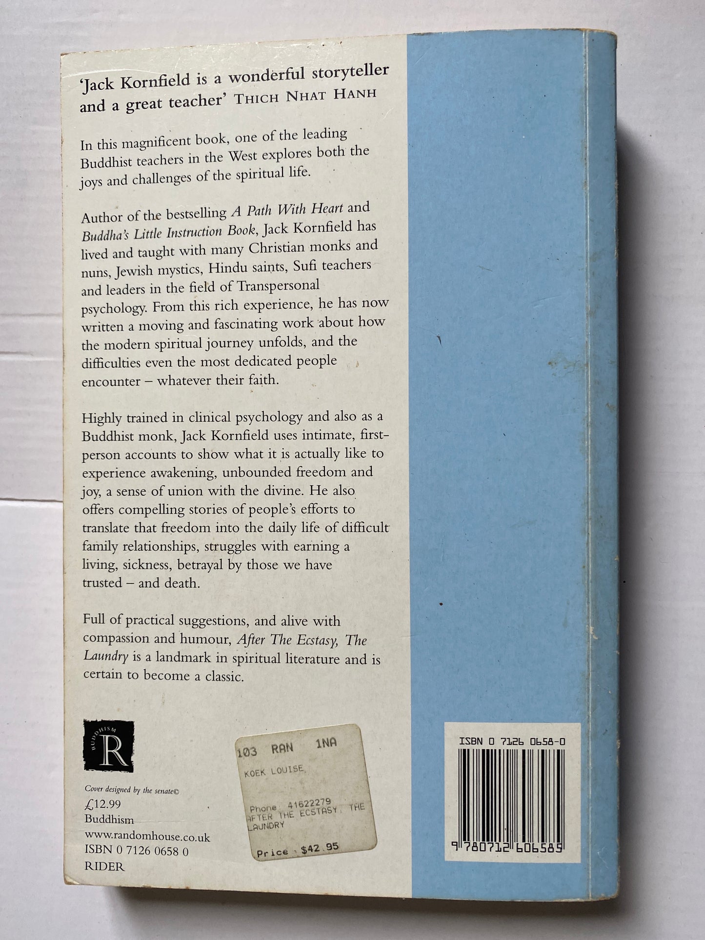 After The Ecstasy, The Laundry by Jack Kornfield