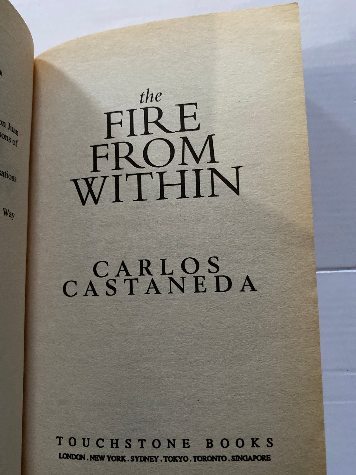 The Fire from Within by Carlos Castaneda