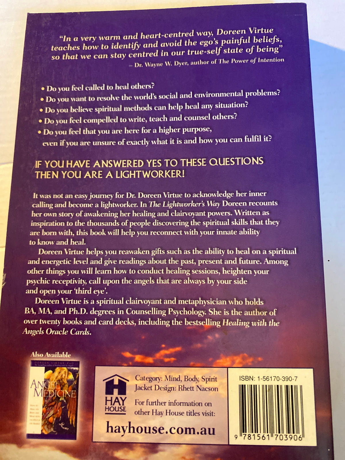 The Lightworker's Way by Doreen Virtue | Pre-Loved Paperback