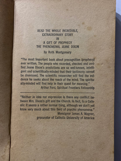 A Gift of Prophecy by Ruth Montgomery Vintage 1966 Collectable
