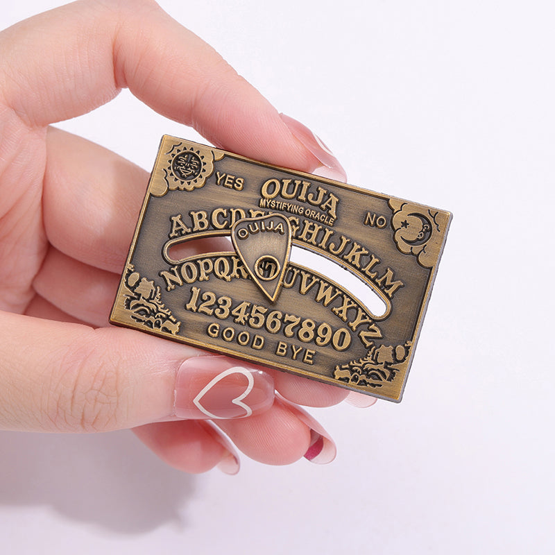 Retro Ouija Enamel Pins - Witchcraft Divination Board Brooch