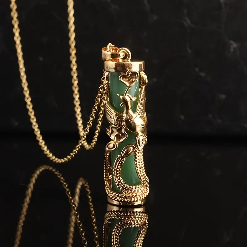 Phoenix Pendant Necklace - Chinese Cultural Fengzhu Bird Jewelry
